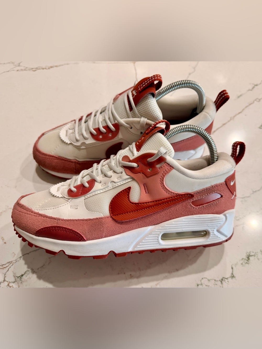 Nike Women's Air Max 90 Futura shoes "Red Stardust" size 8 - Picture 4 of 11